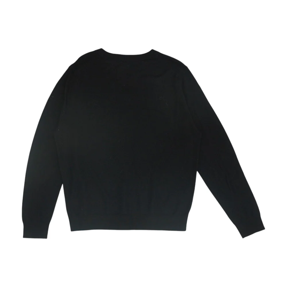 Black Solid Pullover Sweater - Image 2