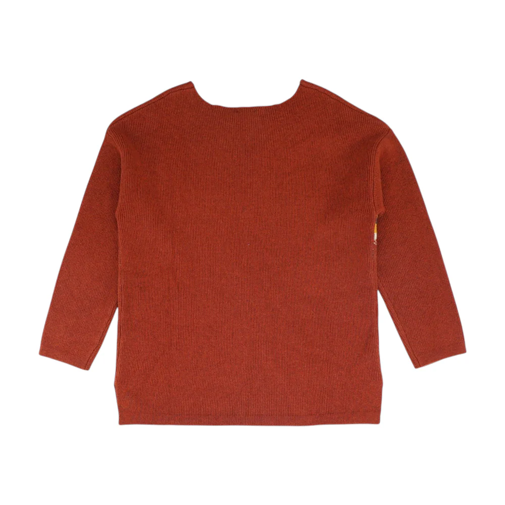 Red Abstract Pullover Sweater - Image 2