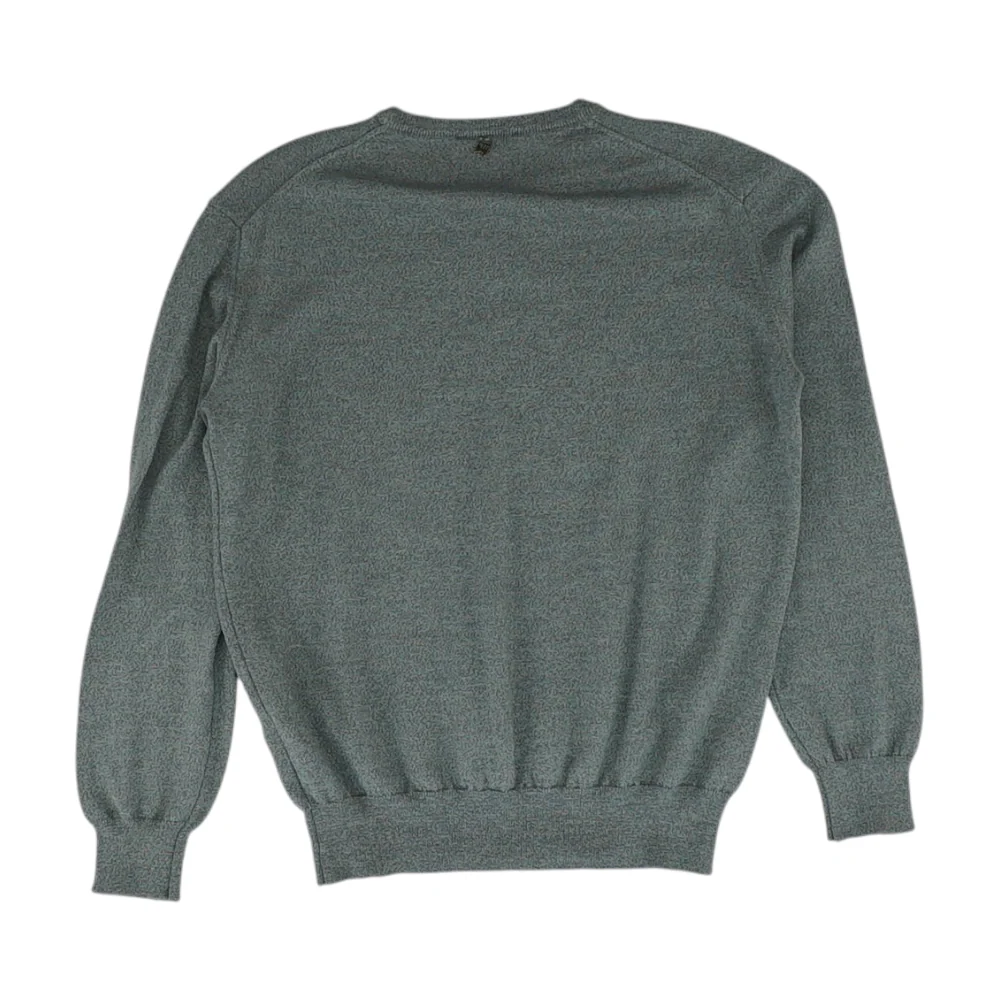 Gray Solid Pullover Sweater - Image 2