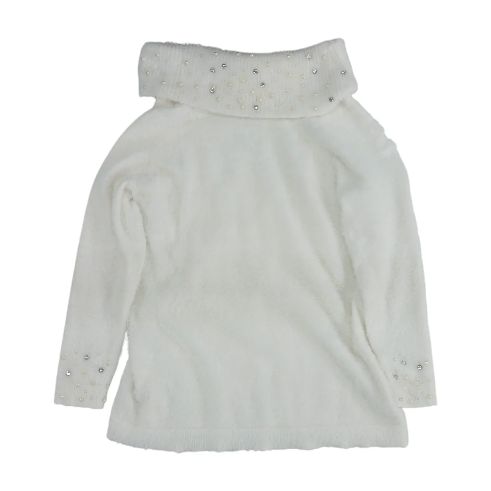 White Pullover Sweater - Image 2
