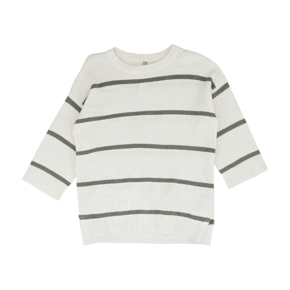 Green Striped Pullover Sweater