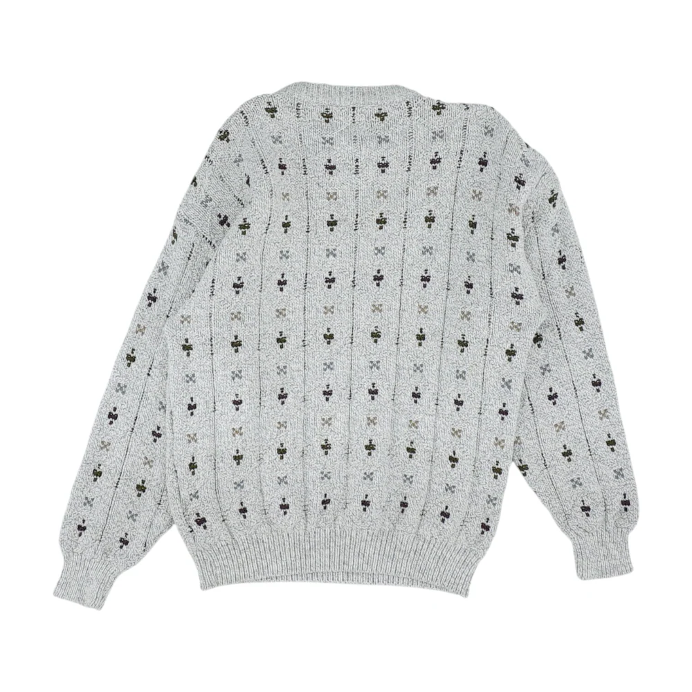 Gray Print Pullover Sweater - Image 2