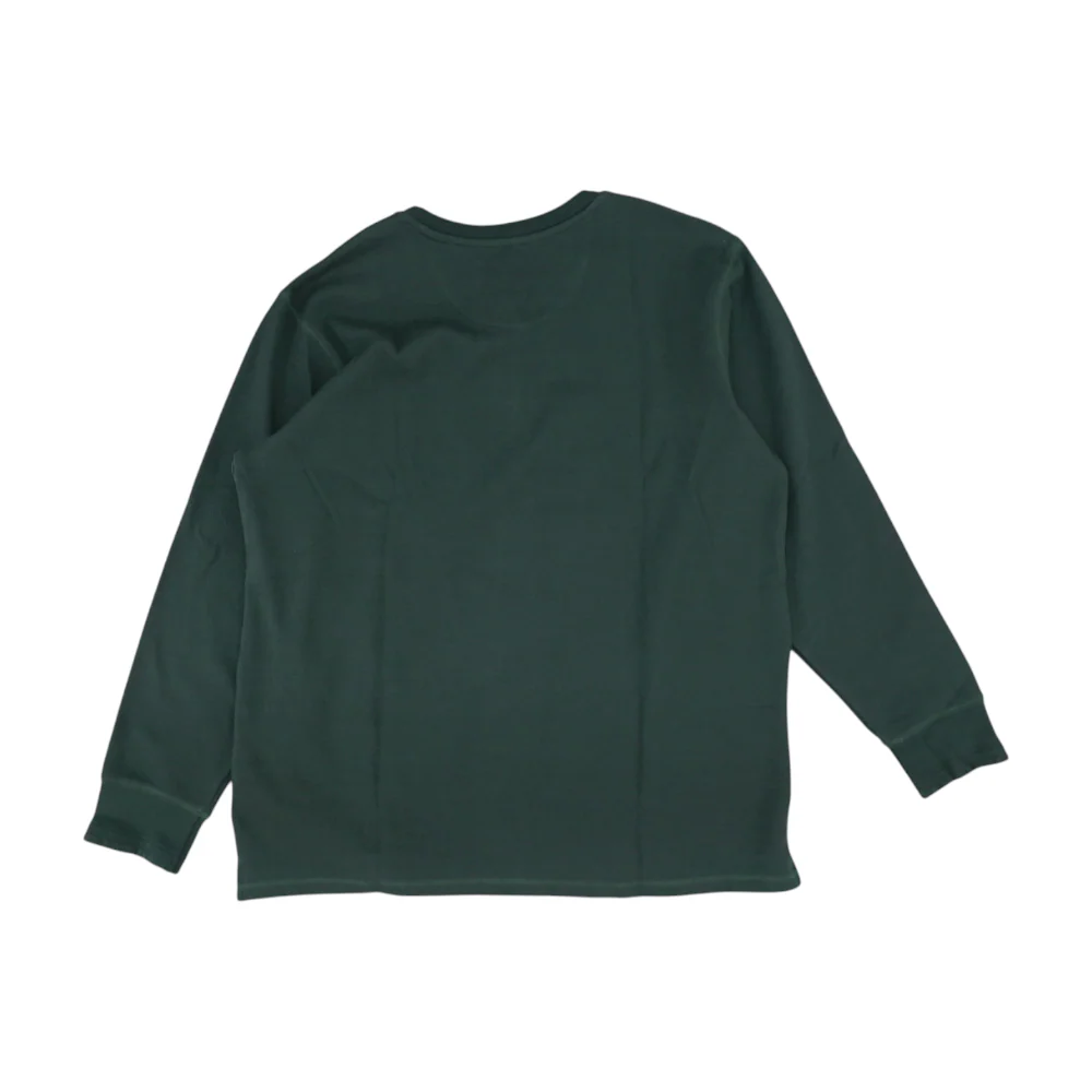 Green Solid Henley T-Shirt - Image 2