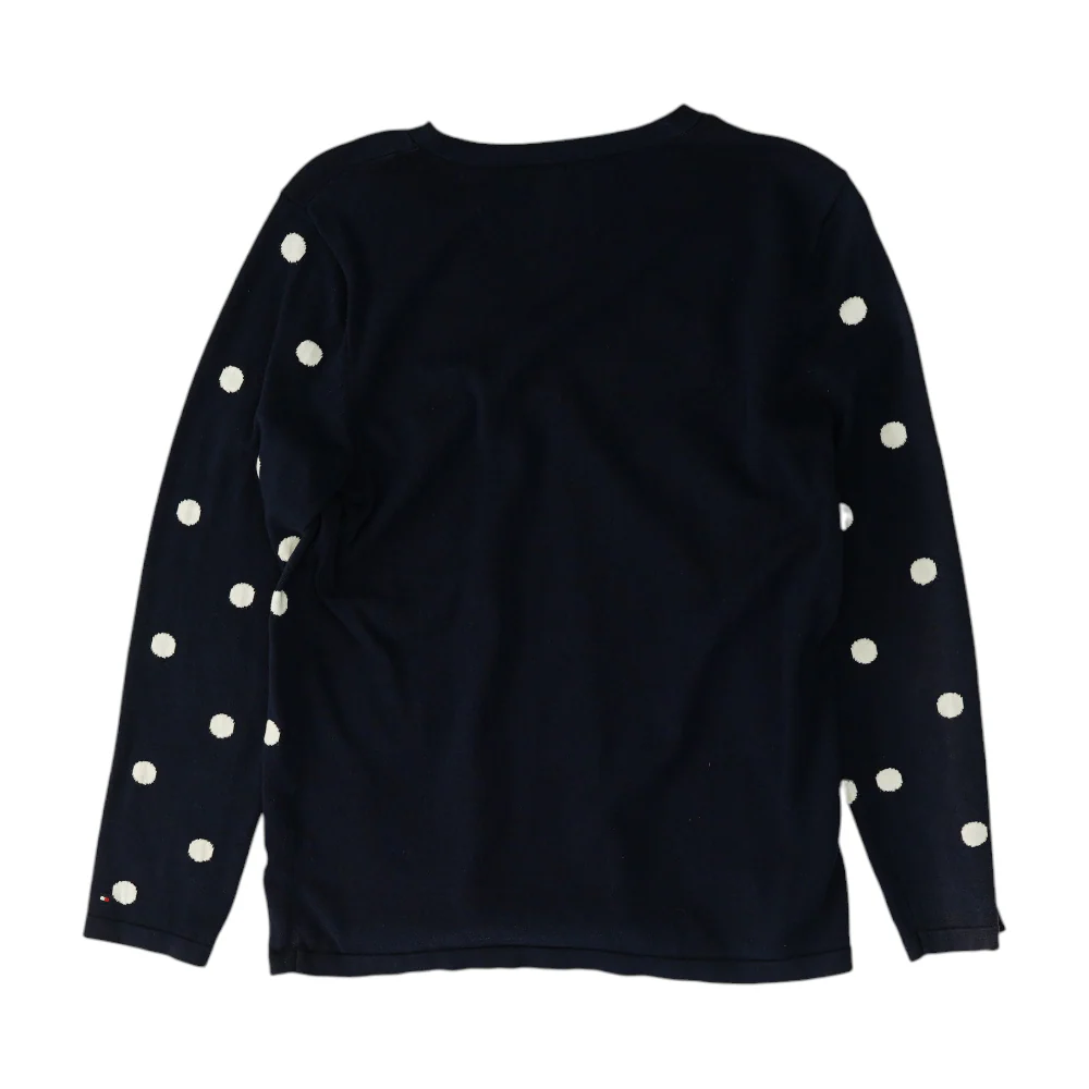 Navy Polka Dot Pullover Sweater - Image 2