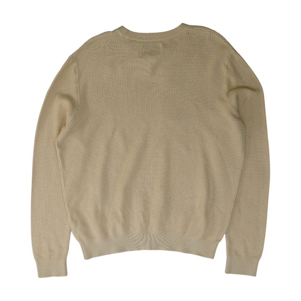 Beige Solid Pullover Sweater - Image 2