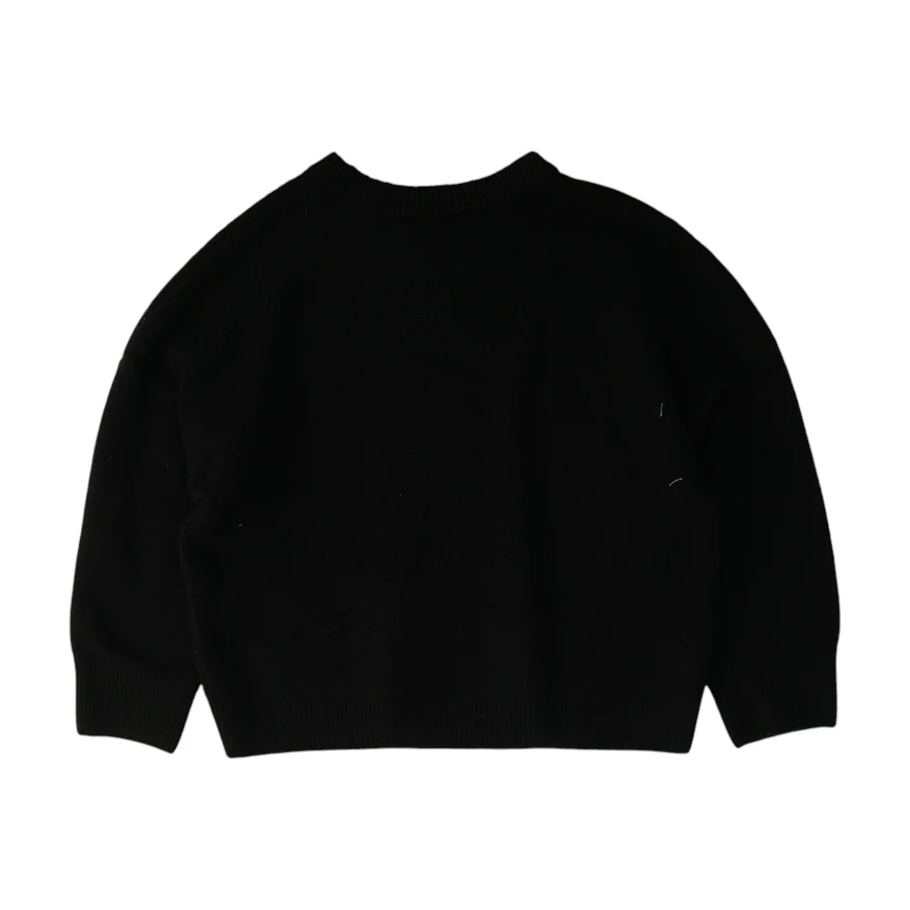 Black Floral Pullover Sweater - Image 2