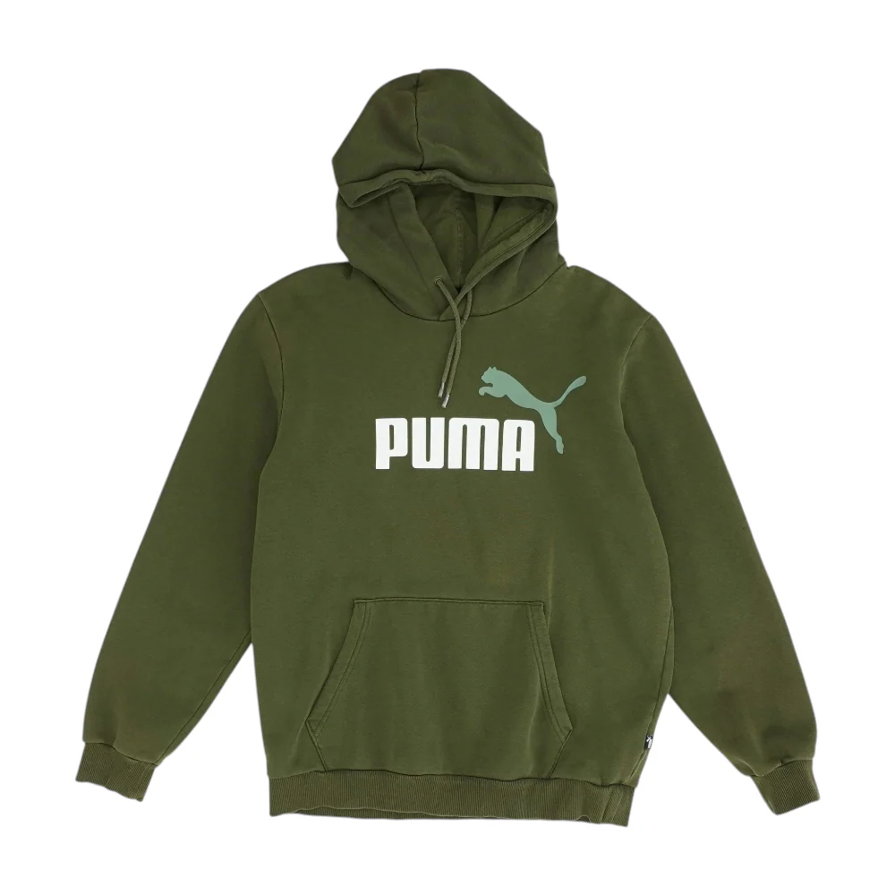Green Solid Hoodie Pullover