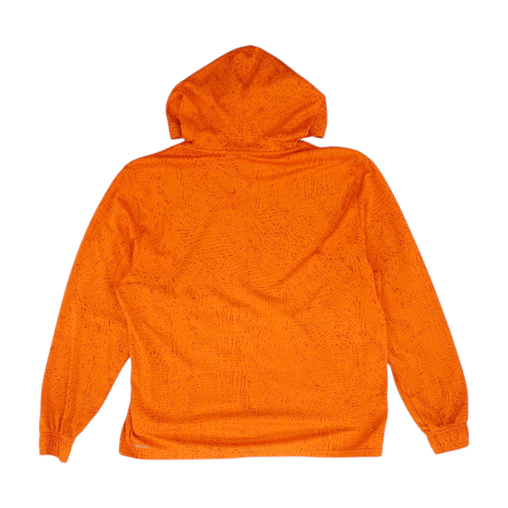 Orange Print Hoodie Pullover - Image 2