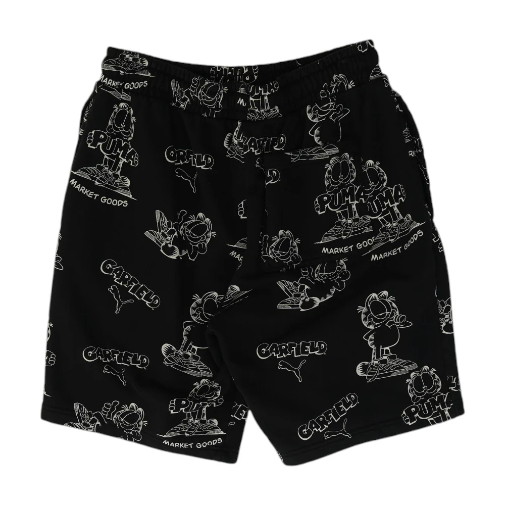 Black Print Active Shorts - Image 2