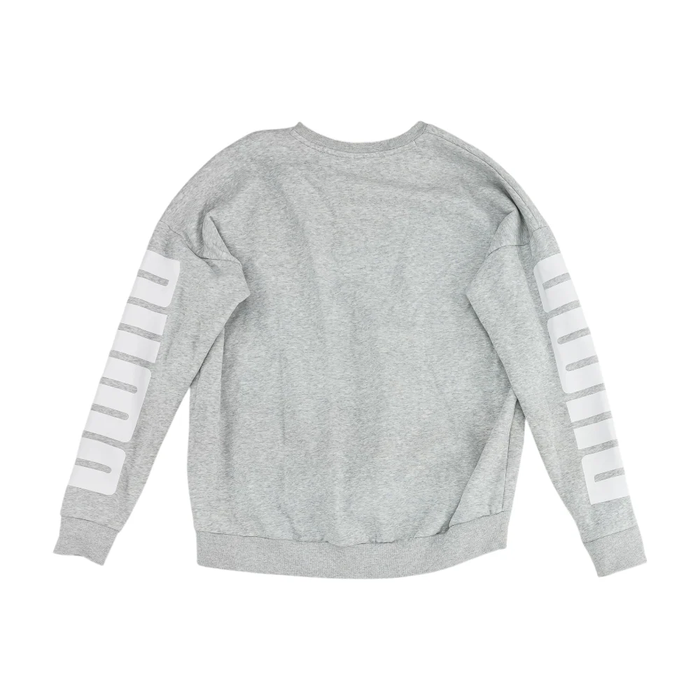 Gray Solid Sweatshirt Pullover - Image 2