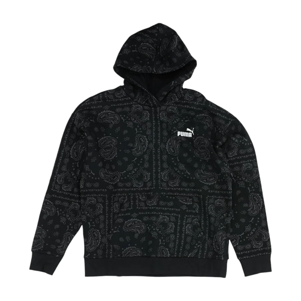 Black Paisley Hoodie Pullover