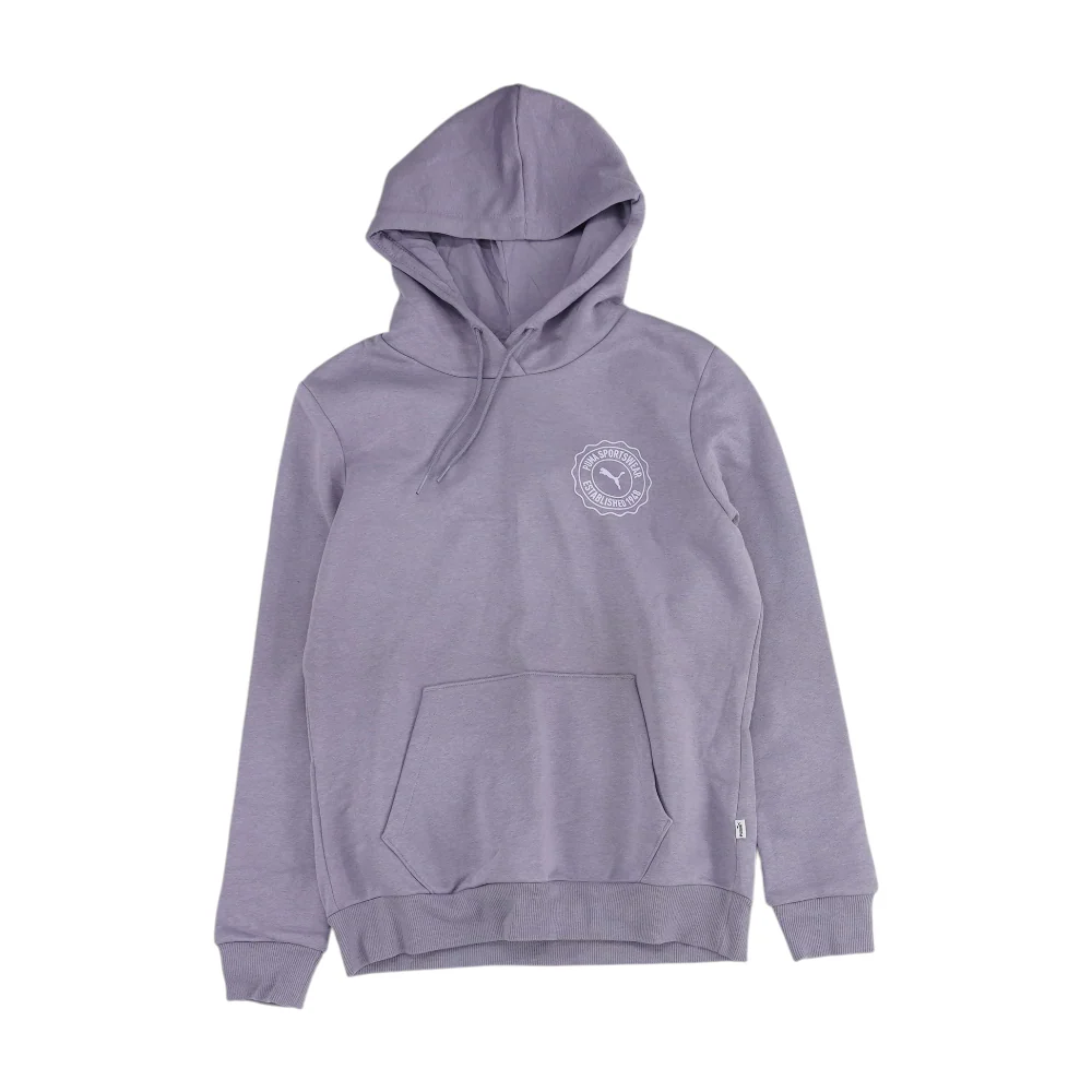 Purple Solid Hoodie Pullover