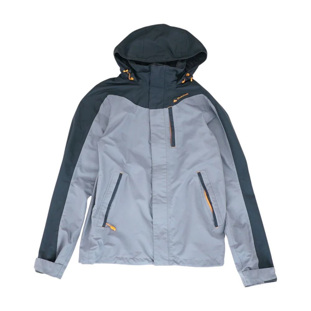 Gray Color Block Rain Jacket