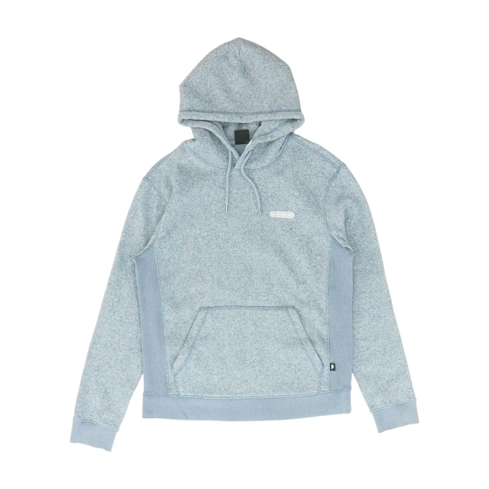 Blue Solid Hoodie Pullover