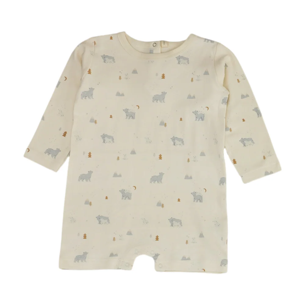 Ivory Graphic Long Sleeve One-Piece