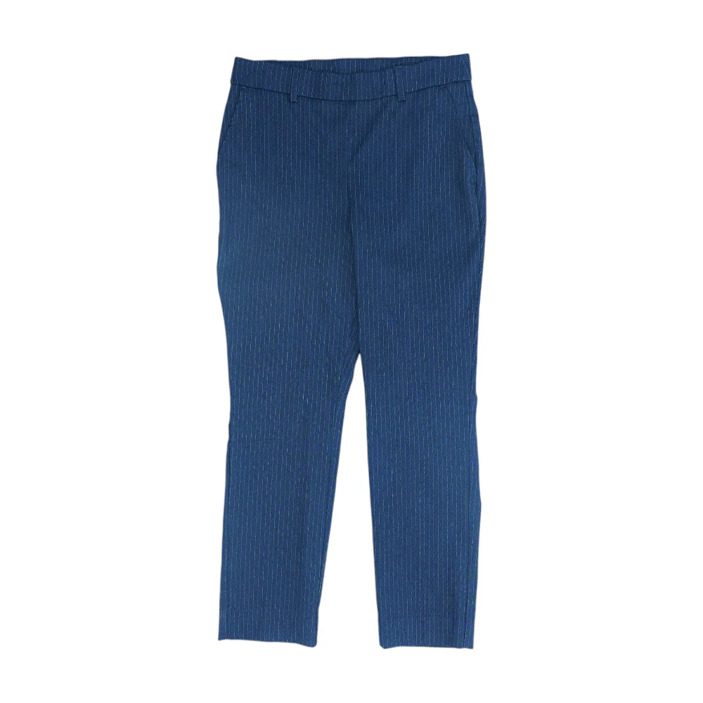 Black Striped Regular Pants