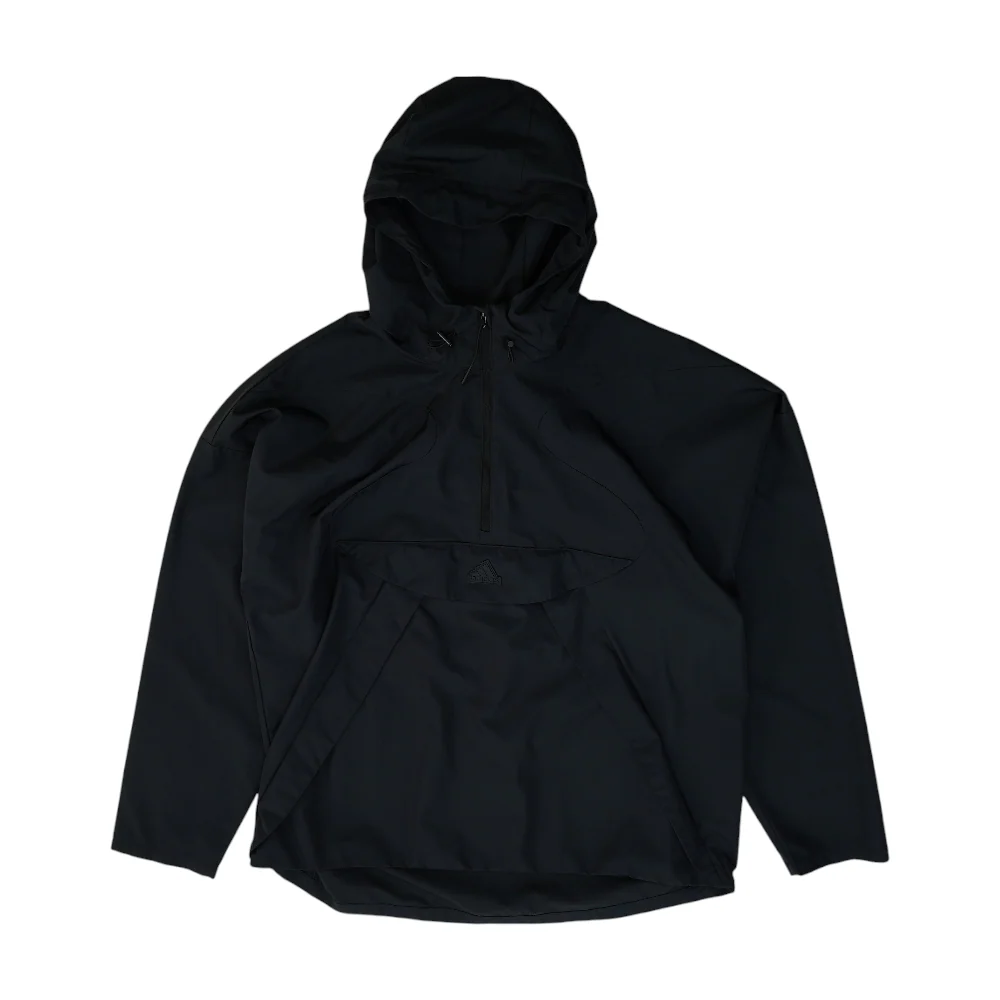 Black Solid Rain Jacket