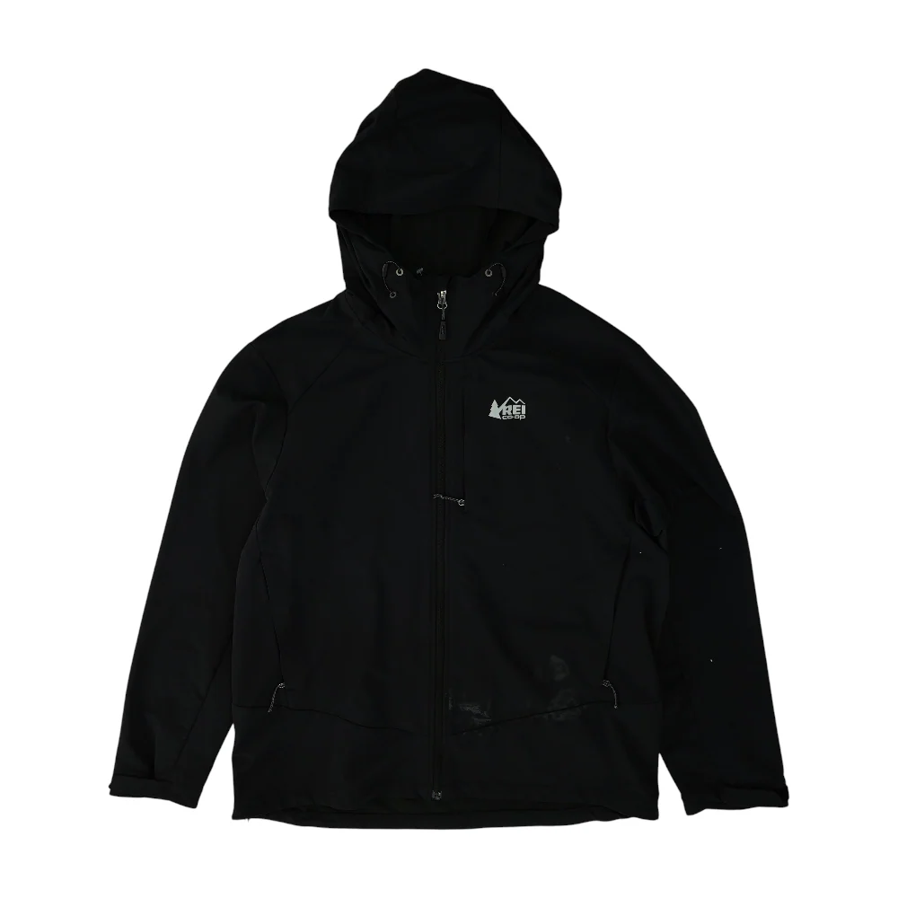 Black Solid Rain Jacket
