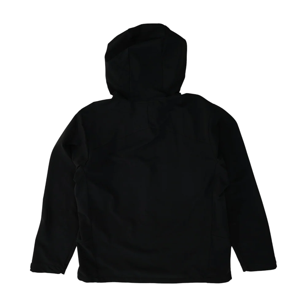 Black Solid Rain Jacket - Image 2