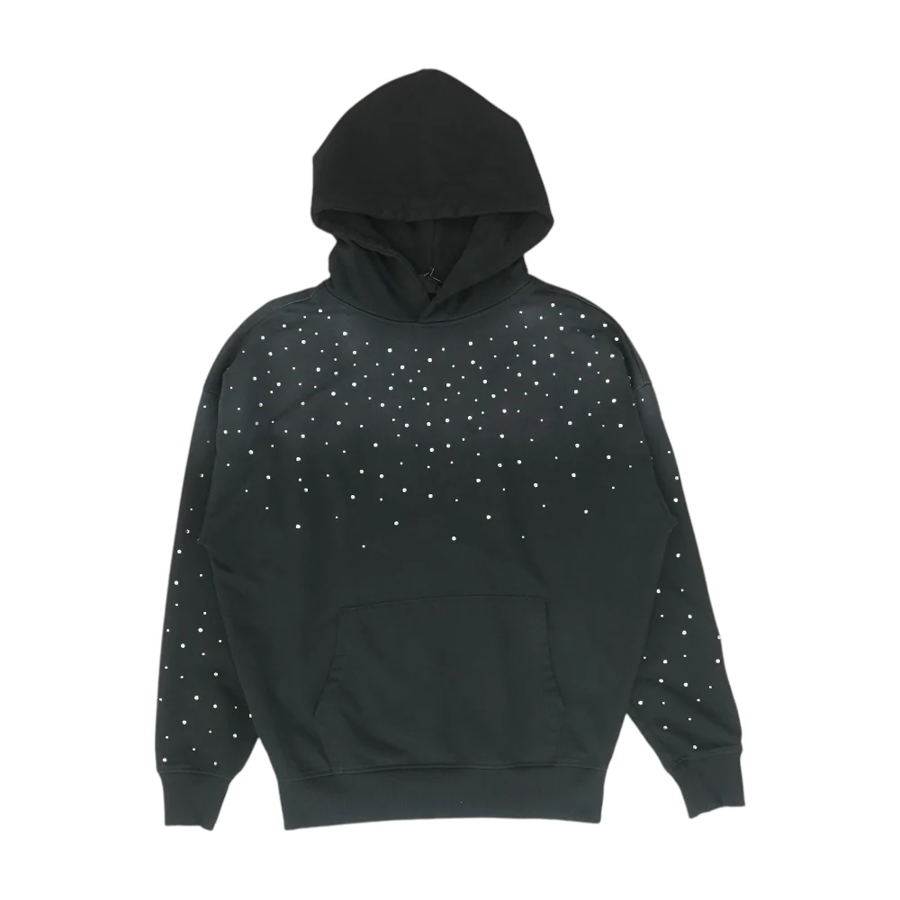 Black Solid Hoodie Pullover