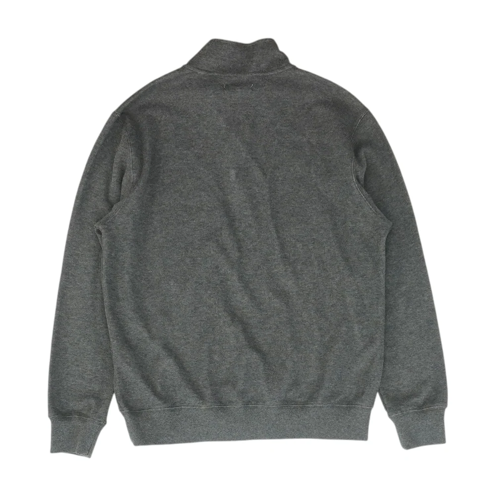 Gray Solid 1/4 Zip Pullover - Image 2