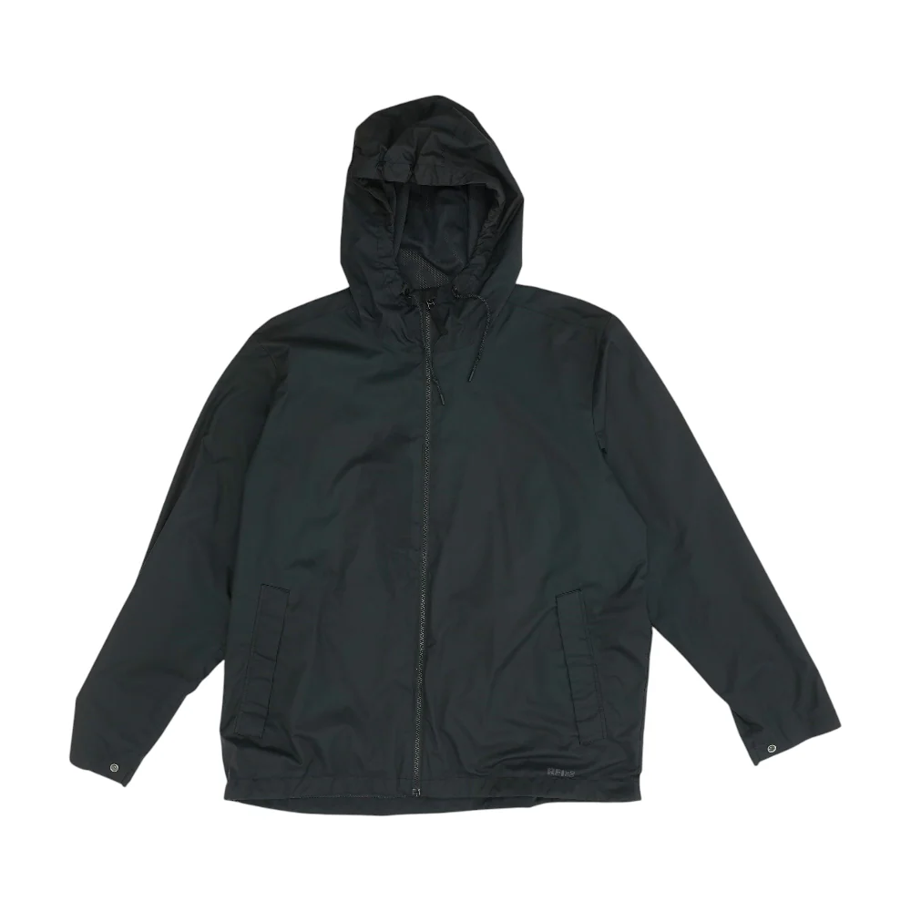 Black Solid Rain Jacket