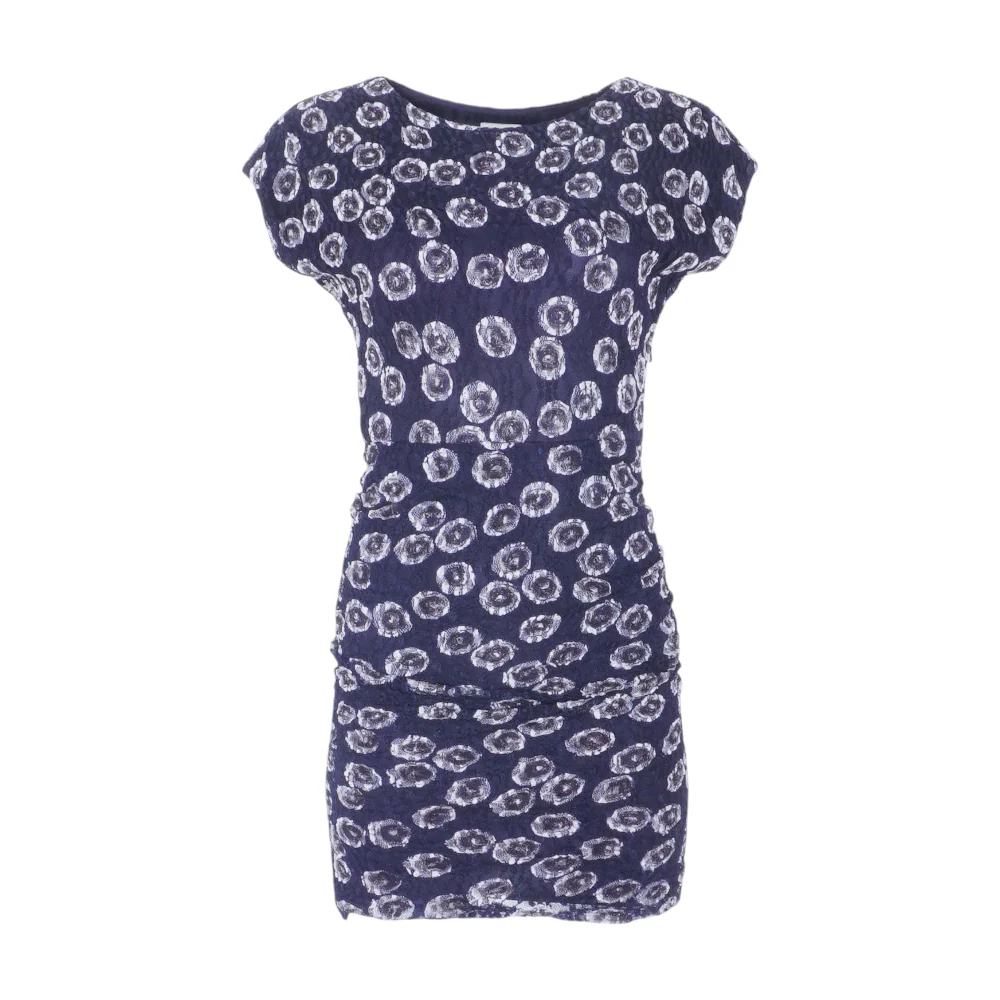 Navy Print Mini Dress