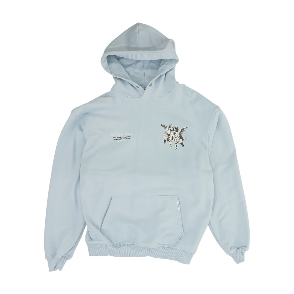 Blue Graphic Hoodie Pullover