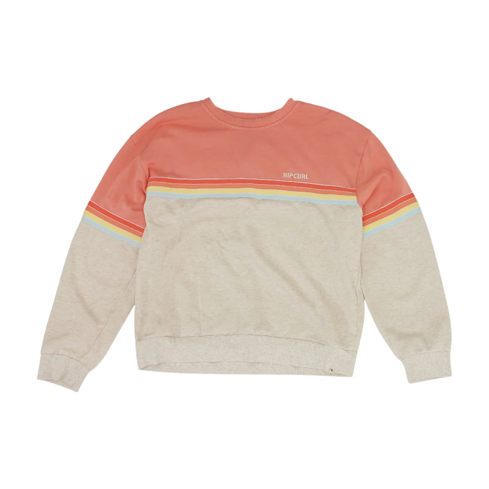 Pink Color Block Sweatshirt Pullover