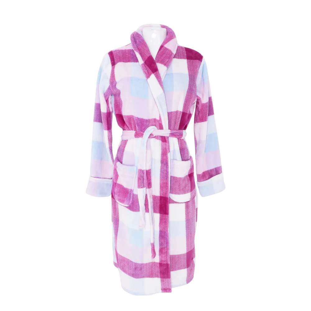 Pink Plaid Robe - Image 3