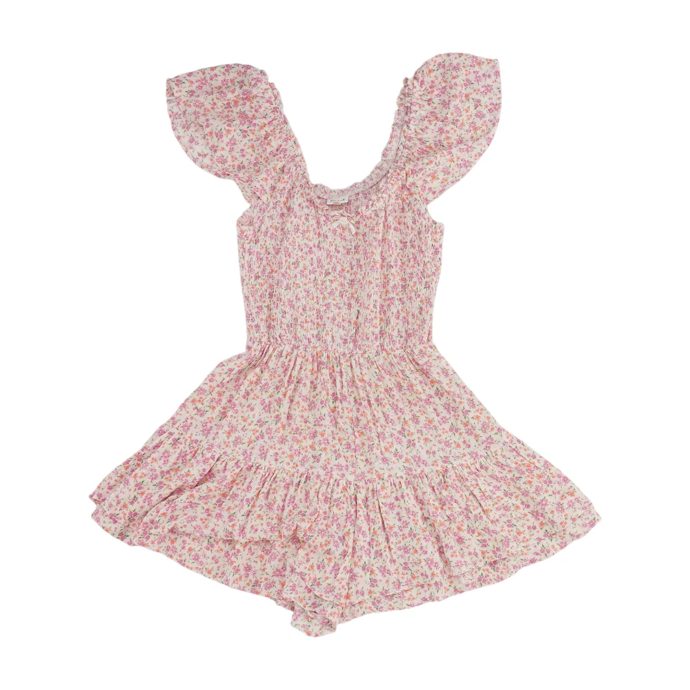 Pink Floral Romper