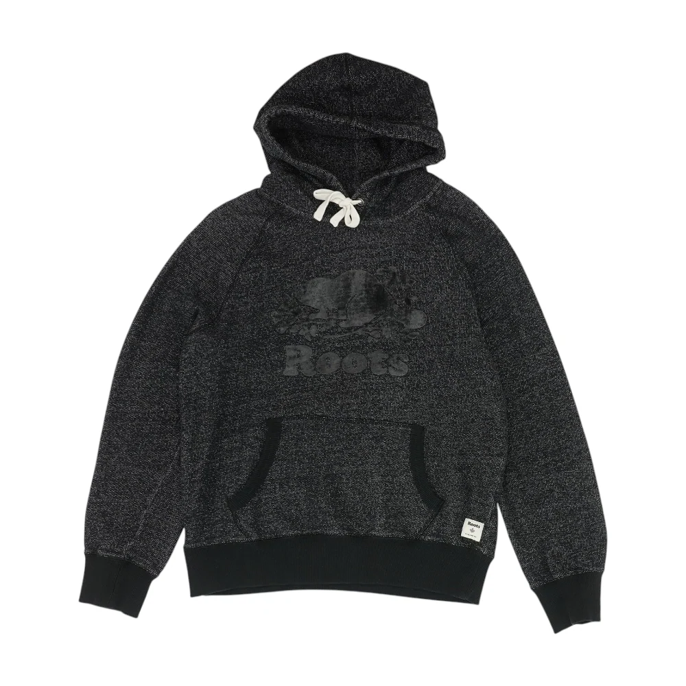 Black Solid Hoodie Pullover