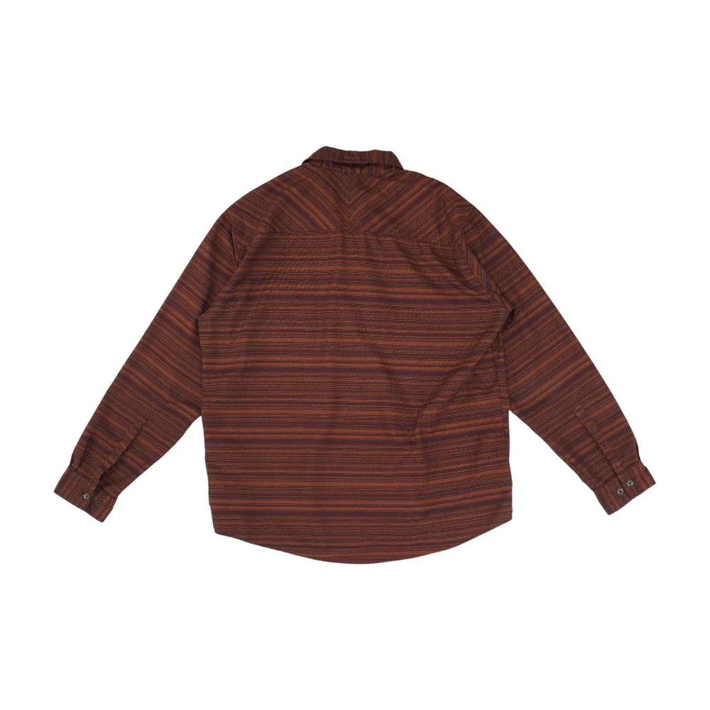 Rust Striped Long Sleeve Button Down - Image 2