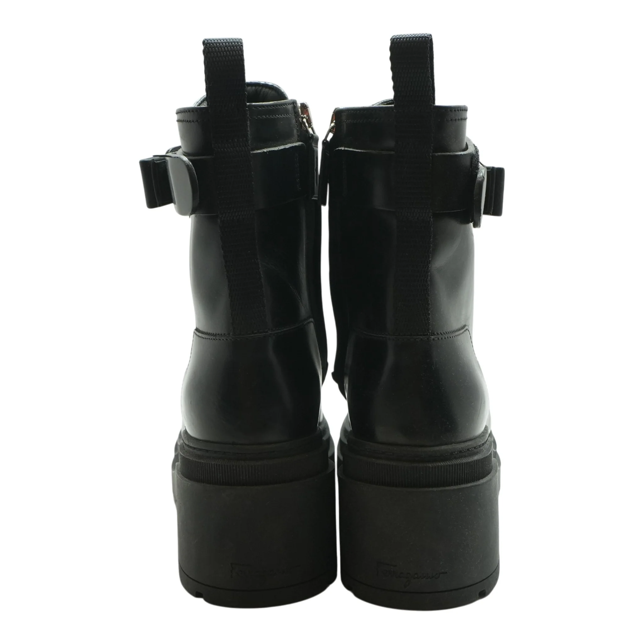 Black Lobermountai Leather Lace-Up Boots - Image 2