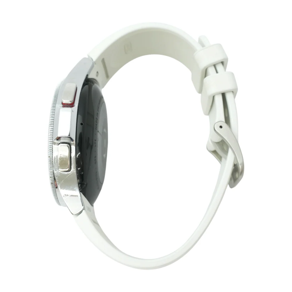 42mm Galaxy Watch4 Classic Silver Smartwatch White Band S/M - Image 3
