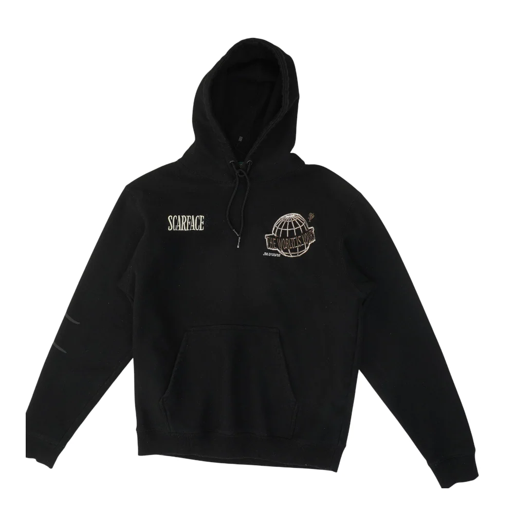 Black Solid Hoodie Pullover