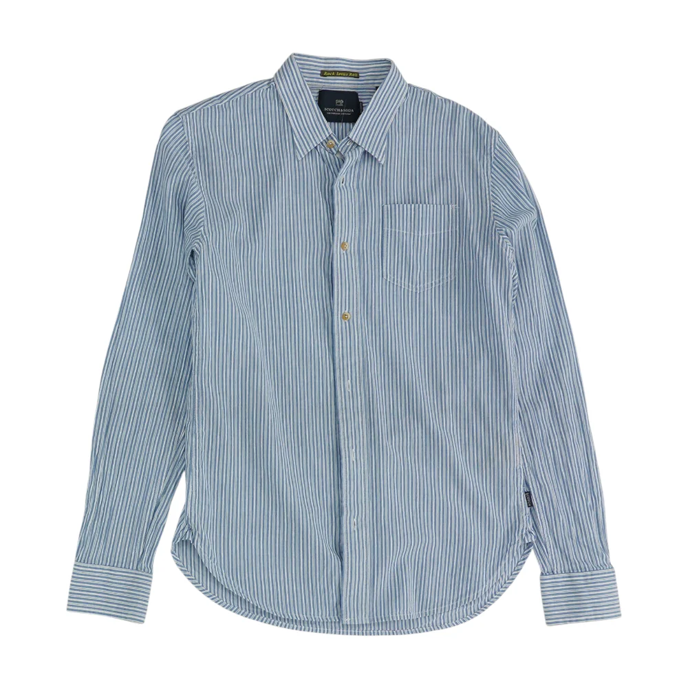 Blue Striped Long Sleeve Button Down