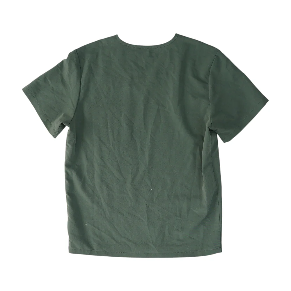 Green Solid Scrub T-Shirt - Image 2