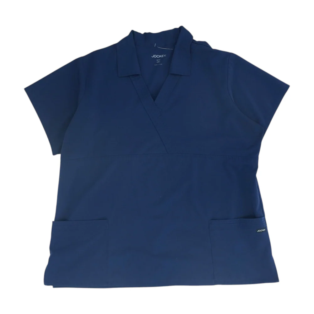 Navy Plus Scrub Top