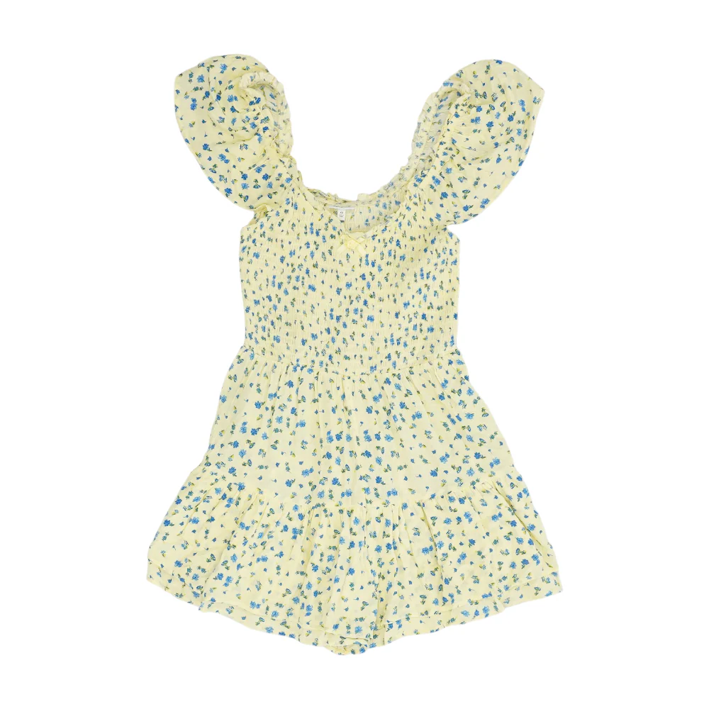 Yellow Floral Mini Dress