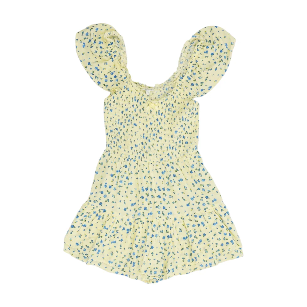 Yellow Floral Mini Dress