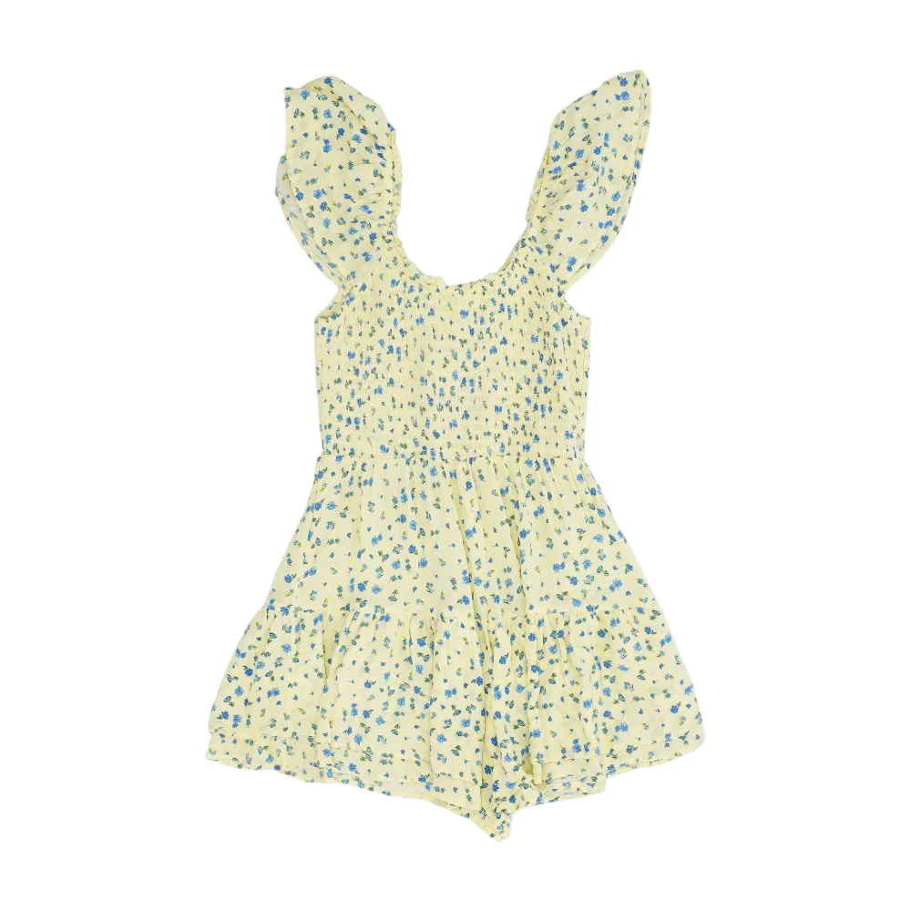 Yellow Floral Mini Dress - Image 2