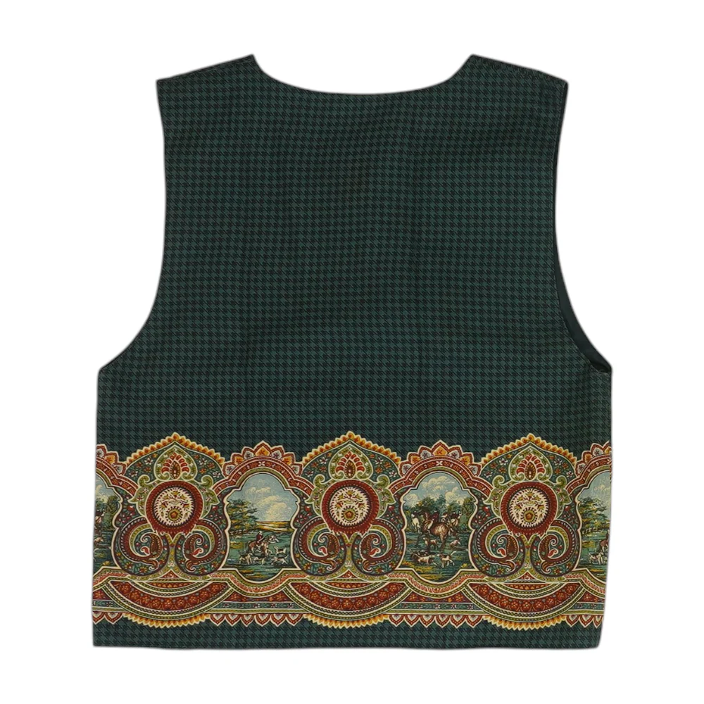 Green Houndstooth Vest - Image 2