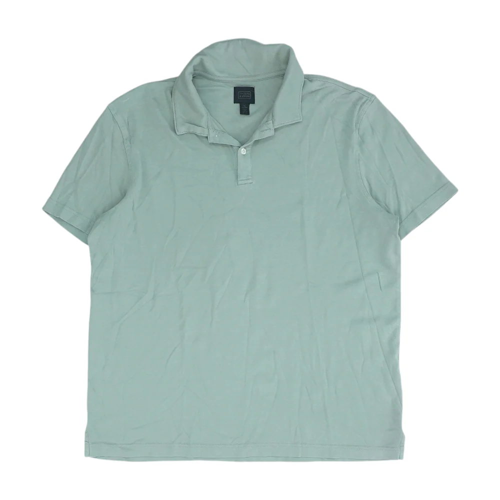 Green Solid Short Sleeve Polo