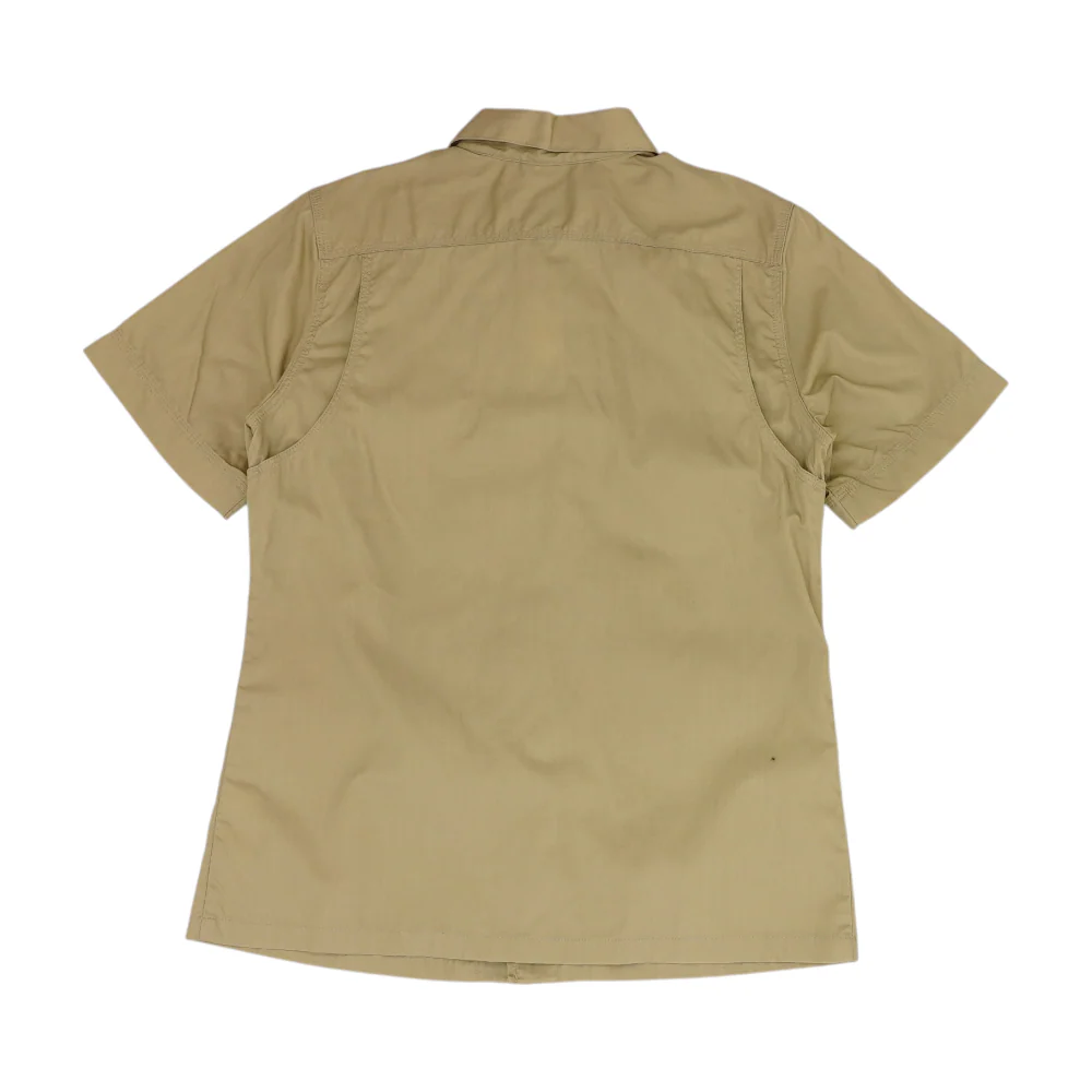 Khaki Solid Short Sleeve Button Down - Image 2
