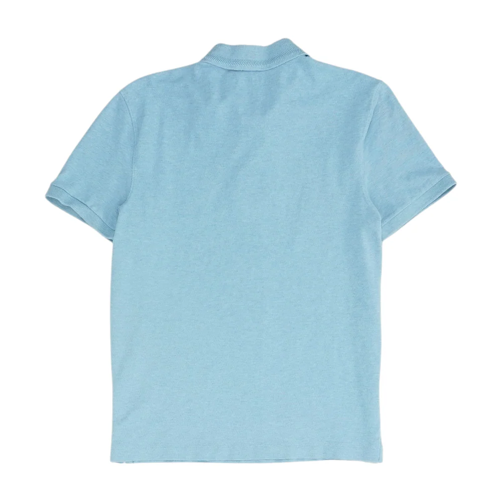 Blue Solid Short Sleeve Polo - Image 2
