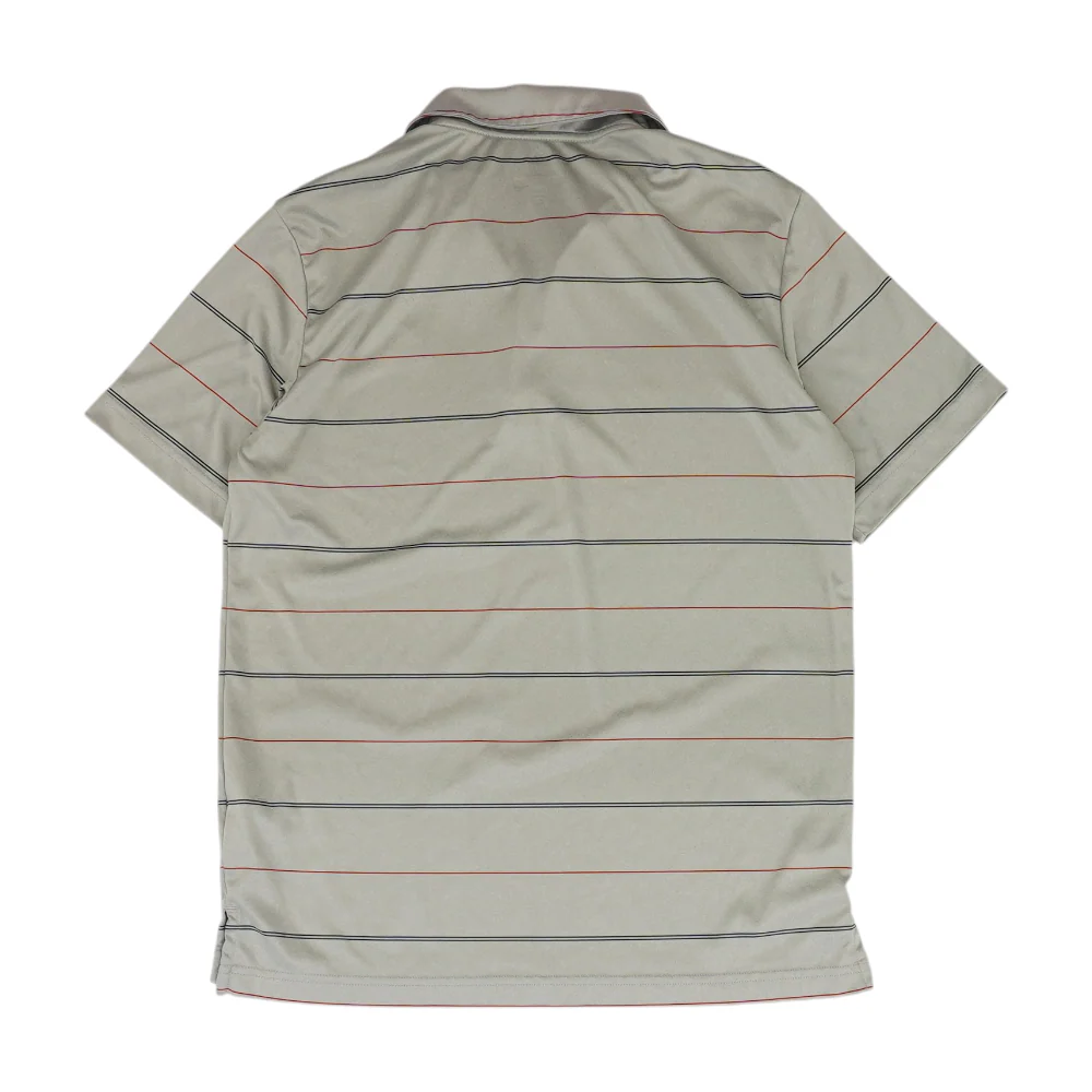 Gray Striped Short Sleeve Polo - Image 2