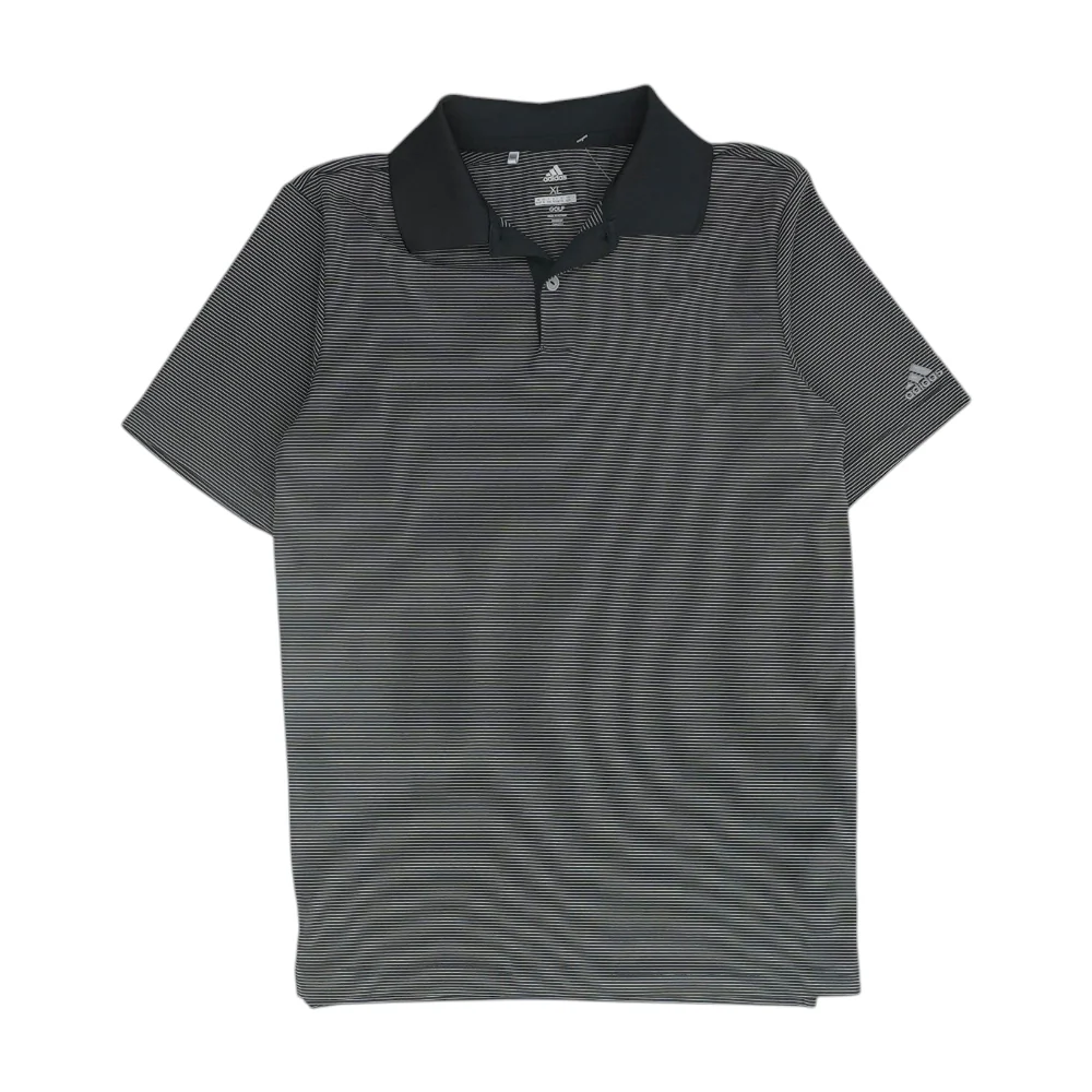 Black Striped Short Sleeve Polo