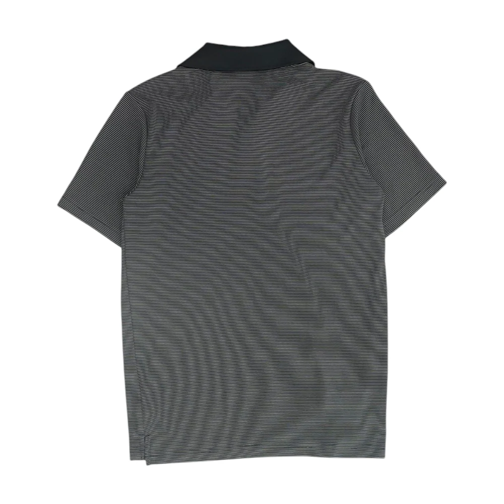 Black Striped Short Sleeve Polo - Image 2