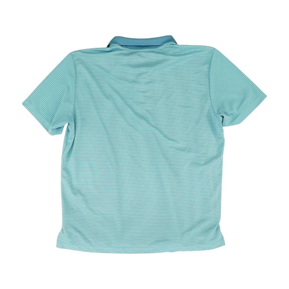 Green Striped Short Sleeve Polo - Image 2